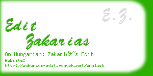 edit zakarias business card